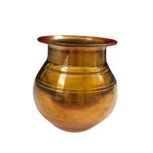 Pure Copper Lota Kalash for Pooja and Daily Use | Handmade Tamba Lota Pot for Temple, Water Storage & Home Décor | Traditional Copper Kalash Vessel for Hindu Rituals