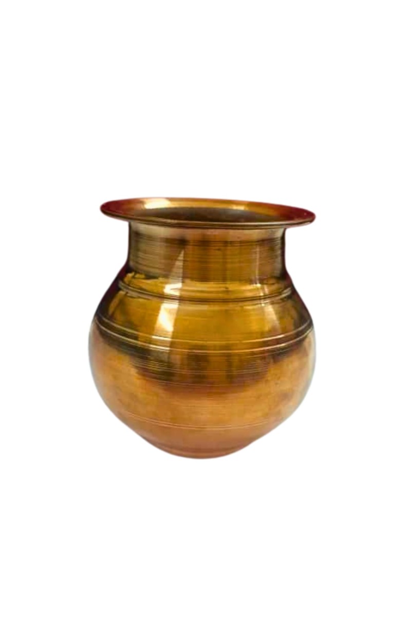 Pure Copper Lota Kalash for Pooja and Daily Use | Handmade Tamba Lota Pot for Temple, Water Storage & Home Décor | Traditional Copper Kalash Vessel for Hindu Rituals