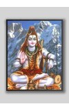 Evoke Divine Tranquility: Wood-Laminated Shiva Photo
