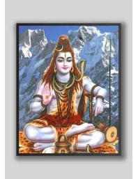 Evoke Divine Tranquility: Wood-Laminated Shiva Photo