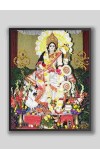 HI Tech Sales Saraswati Maa wood laminater Photo for wall hanging/gift/temple/puja room/home decor