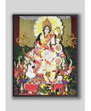 HI Tech Sales Saraswati Maa wood laminater Photo for wall hanging/gift/temple/puja room/home decor