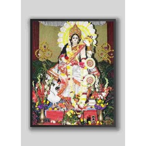 HI Tech Sales Saraswati Maa wood laminater Photo for wall hanging/gift/temple/puja room/home decor
