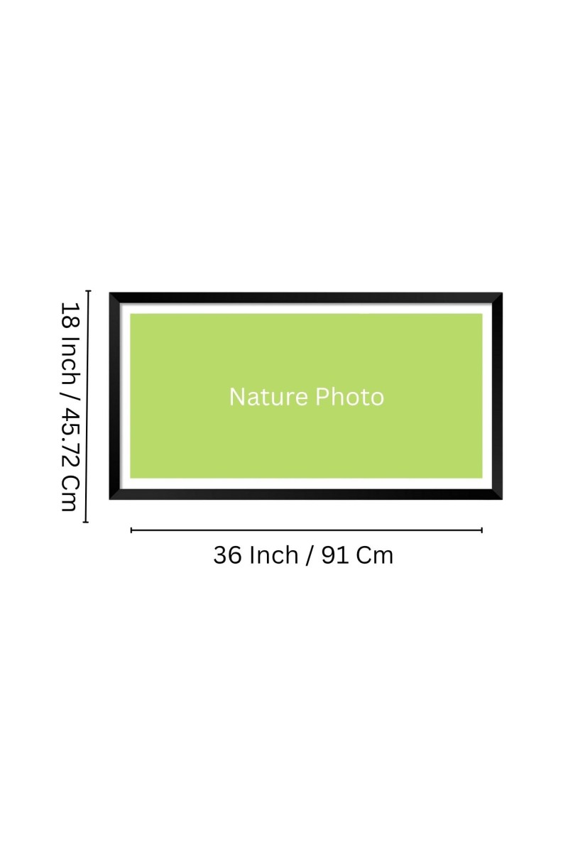 Nature Landscape Floating Frame Scenery Digital Print - (I5780) - 18x36 inch Modern Nature Wall Art for Living Room, Bedroom, Office, Hotels, Drawing Room