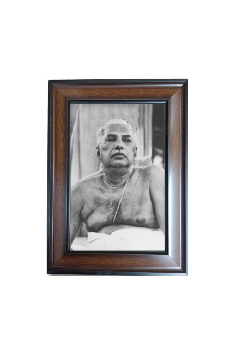 Hi Tech Sales Sri Sri Anukul Chandra Polystyrene Photo Frame for Wall Decor Home, Office, and Temple - Printed Photo
