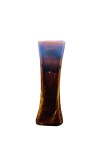 Decorative Handcrafted Glass Flower Vase for Home & Office Décor | Modern Tall Tabletop Vase for Living Room, Bedroom & Gift (Brownish)