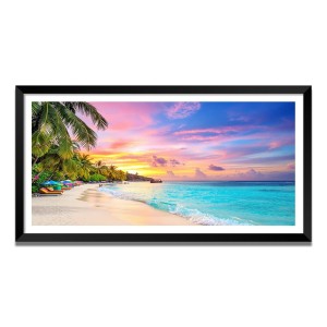 Nature Landscape Floating Frame Scenery Digital Print - (I5708) - 12x24 inch Modern Nature Wall Art for Living Room, Bedroom, Office, Hotels, Drawing Room