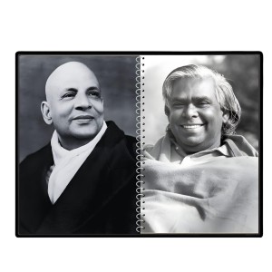 Swami Sivananda & Swami Vishnu-devananda Laminated Photo - 11x13 Inches, Divine Blessings For Home & Office And Temple Decoration (F16311)