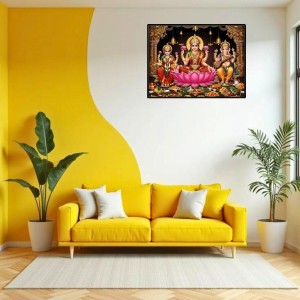 Lord Ganesha Maa Laxmi Sarswati Laminated Photo - 13x15 Inches, Divine Blessings For Home & Office And Temple Decoration (F16135) Lord Ganesha Maa Laxmi Sarswati Laminated Photo - 13x15 Inches, Divine Blessings For Home & Office And Temple Decoration (F16135)