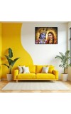 Lord RadhaKrishna Laminated Photo - 5x7 Inches, Divine Blessings For Home & Office And Temple Decoration (F16087)
