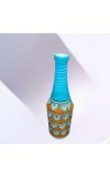 Handcrafted Ceramic Vase with Floral Pattern – Decorative Flower Vase for Living Room & Tabletop Décor (only Pot)
