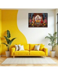 Lord RamSiya Laminated Photo - 7x9 Inches, Divine Blessings For Home & Office And Temple Decoration (F16080)