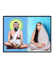 Swami Ramakrishna & Maa Sarada Devi Laminated Photo - 7x9 Inches, Divine Blessings For Home & Office And Temple Decoration (F16320)