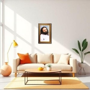 Sri Sri Ravi Shankar Digital Golden Balck Color Photo Frame | Hindu Religious Wall Decor | 16x22 Inches - Inspirational Wall Art For Office, Home Decor - Ideal Spiritual Gift (F16610) Sri Sri Ravi Shankar Digital Golden Balck Color Photo Frame | Hindu Religious Wall Decor | 16x22 Inches - Inspirational Wall Art For Office, Home Decor - Ideal Spiritual Gift (F16610)
