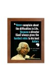 A P J Abdul Kalam & Famous Quote Brown Frame, 18x22InchesInspirational Wall Art for Office, Home DecorIdeal Spiritual Gift