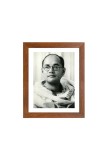 Generic Netaji Subhas Chandra Bose Black Photograph | Historical Wall Art | Ideal for Living Room or Office Decor