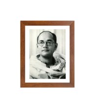 Generic Netaji Subhas Chandra Bose Black Photograph | Historical Wall Art | Ideal for Living Room or Office Decor