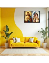 Jesus Christ - Our Lady Of Grace Laminated Photo - 9x11 Inches, Divine Blessings For Home & Office And Temple Decoration (F16422)