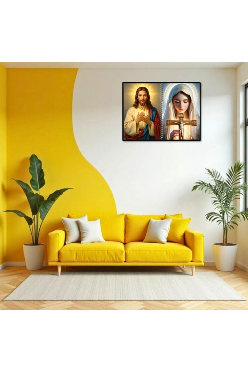 Jesus Christ - Our Lady Of Grace Laminated Photo - 9x11 Inches, Divine Blessings For Home & Office And Temple Decoration (F16422)