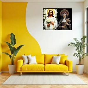 Jesus Christ - St. Therese Of Lisieux Laminated Photo - 7x9 Inches, Divine Blessings For Home & Office And Temple Decoration (F16249)