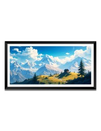 Nature Landscape Floating Frame Scenery Digital Print - (I5645) - 18x36 inch Modern Nature Wall Art for Living Room, Bedroom, Office, Hotels, Drawing Room