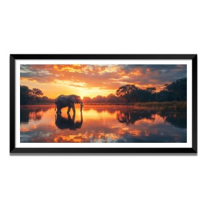 Nature Landscape Floating Frame Scenery Digital Print - (I5792) - 24x36 inch Modern Nature Wall Art for Living Room, Bedroom, Office, Hotels, Drawing Room