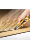 Hitech Sales Auto-Lock Steel Snap Off Cutter Knife Bi-Material Soft Handle Blade Storage Tray Tools for Professionals