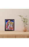 Hitech Sales Radha Krishna Photo Frame for Pooja Room, Temple Decor, Home Decoration and Gift (Wall and Tabletop, Rectangular, Polystyrene Frame, Printed Photo, 24 x 29 cm, Black)