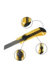 HitechSales 18mm Utility Knife Cutter, Heavy-Duty Retractable Box Cutter for Office, Home, Arts & Crafts, Compact Design with Extended Use (Pack of 2, Color May Vary)