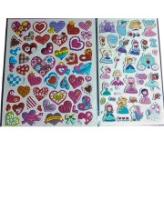 Colorful Sticker Combo Pack – Butterflies, Fruits, Water Animals, Dinosaurs, Astronauts, Hearts & Barbies – 100+ Waterproof Vinyl Stickers for Kids, Scrapbooking, Laptops, Crafts (Hearts)