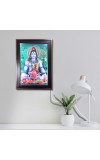 HiTechMart Lord Shiva with Shivling LED Photo Frame – Divine Wall Decor with Light, Hindu Religious God Picture for Home Temple, Pooja Room, or Gift – 12x18 Inch