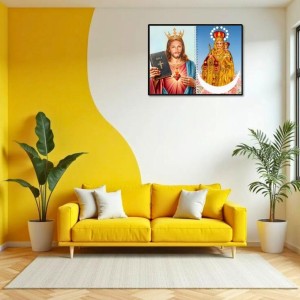Jesus Christ - Our Lady Of Good Health Laminated Photo - 7x9 Inches, Divine Blessings For Home & Office And Temple Decoration (F16360)