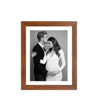 Black and White Photo of Expecting Couple | Husband, Wife, and Baby Bump Portrait | Romantic and Classic Family Wall Art |