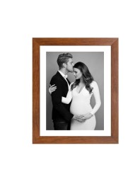 Black and White Photo of Expecting Couple | Husband, Wife, and Baby Bump Portrait | Romantic and Classic Family Wall Art |