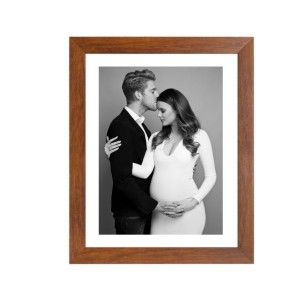 Black and White Photo of Expecting Couple | Husband, Wife, and Baby Bump Portrait | Romantic and Classic Family Wall Art |