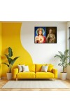 Jesus Christ - Our Lady Of Rosary Laminated Photo - 13x15 Inches, Divine Blessings For Home & Office And Temple Decoration (F16370)