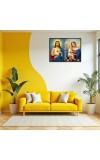 Jesus Christ - Mother Mary Laminated Photo - 13x15 Inches, Divine Blessings For Home & Office And Temple Decoration (F16254)