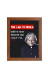 A P J Abdul Kalam & Famous Quote Brown Frame, 18x22InchesInspirational Wall Art for Office, Home DecorIdeal Spiritual Gift