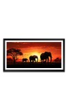 Nature Landscape Floating Frame Scenery Digital Print - (I5631) - 24x48 inch Modern Nature Wall Art for Living Room, Bedroom, Office, Hotels, Drawing Room