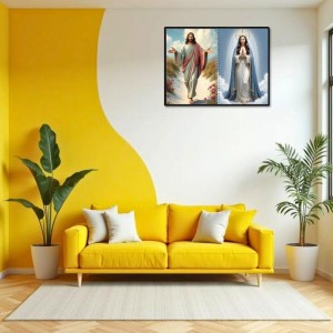Jesus Christ - Our Lady Of Grace Laminated Photo - 11x13 Inches, Divine Blessings For Home & Office And Temple Decoration (F16390)