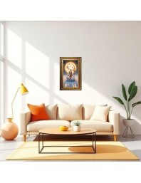 Lord Shiva Digital Golden Balck Color Photo Frame | Hindu Religious Wall Decor | 14x20 Inches - Inspirational Wall Art For Office, Home Decor - Ideal Spiritual Gift (F16848)