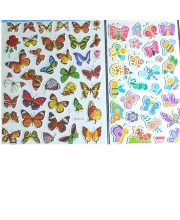 Colorful Sticker Combo Pack – Butterflies, Fruits, Water Animals, Dinosaurs, Astronauts, Hearts & Barbies – 100+ Waterproof Vinyl Stickers for Kids, Scrapbooking, Laptops, Crafts (Butterflies)