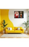 Jesus And Immaculate Heart Of Mary Laminated Photo - 11x13 Inches, Divine Blessings For Home & Office And Temple Decoration (F16183)
