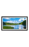 Nature Landscape Floating Frame Scenery Digital Print - (I5912) - 24x48 inch Modern Nature Wall Art for Living Room, Bedroom, Office, Hotels, Drawing Room