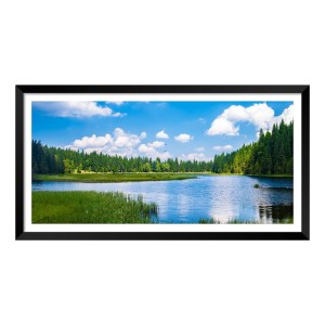 Nature Landscape Floating Frame Scenery Digital Print - (I5912) - 18x36 inch Modern Nature Wall Art for Living Room, Bedroom, Office, Hotels, Drawing Room