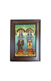 Hi Tech Sales Lord Vishnu Mata Laxmi And Pravu Ganesh Polystyrene Photo Frame for Wall Decor Home, Office, and Temple (Printed Photo, Pack of 1)