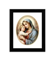 Mother Mary and Baby Jesus Colored Photograph |Divine Wall Art | Perfect for Home or ReligiousDecoration | Devotional wall art
