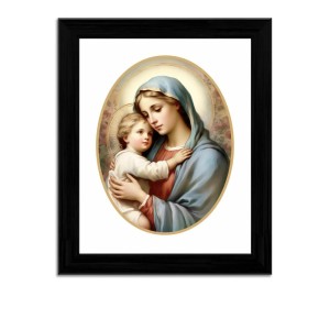 Mother Mary and Baby Jesus Colored Photograph |Divine Wall Art | Perfect for Home or ReligiousDecoration | Devotional wall art