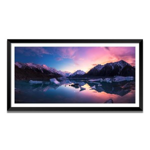 Nature Landscape Floating Frame Scenery Digital Print - (I5576) - 24x48 inch Modern Nature Wall Art for Living Room, Bedroom, Office, Hotels, Drawing Room
