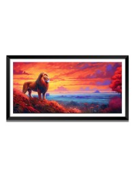 Nature Landscape Floating Frame Scenery Digital Print - (I5684) - 12x24 inch Modern Nature Wall Art for Living Room, Bedroom, Office, Hotels, Drawing Room